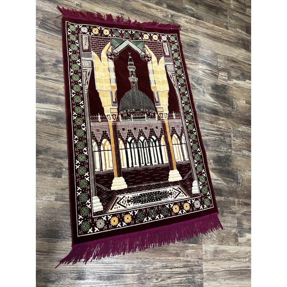 VTG Middle Eastern Arab Palace Scene Wall Hanging/Rug Tapestry 25" x 46"